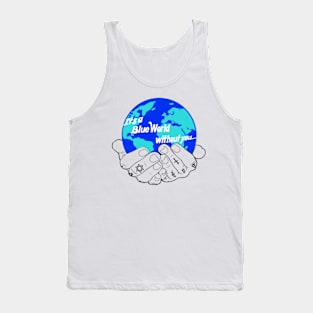 Blue World Large Logo Tank Top